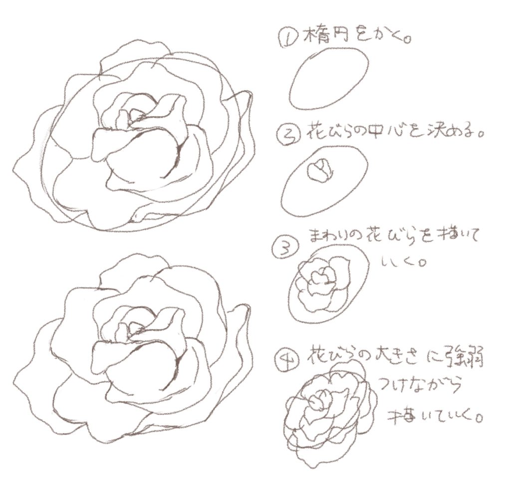 新しいコレクション 薔薇 花びら 描き方 デスクトップ 3d キャラクター