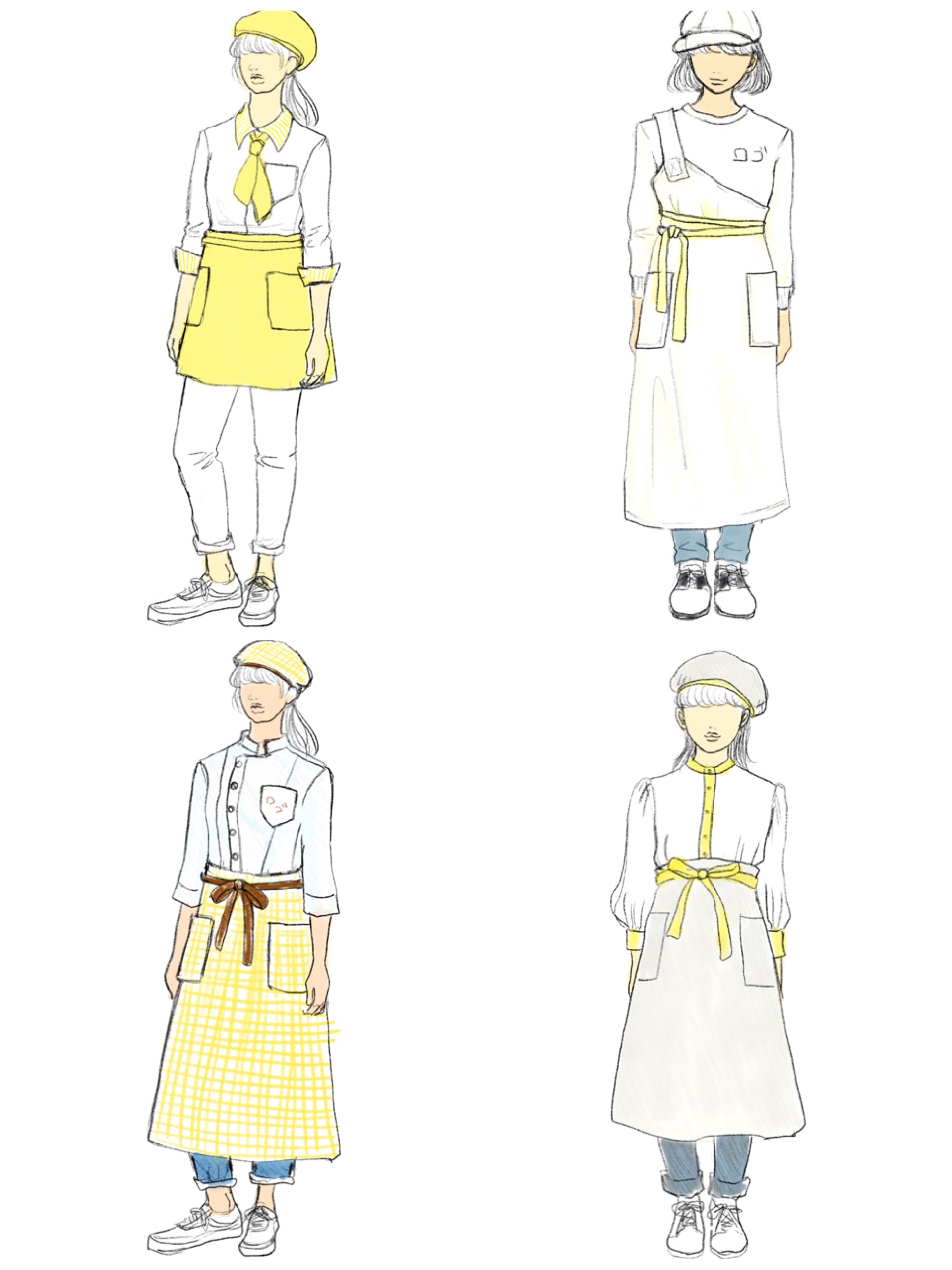 パン屋さんの制服デザインのお仕事をいただいた時の話 ファッションイラストの描き方
